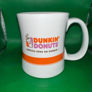 EUC 2008 Dunkin Donuts Chunky Diner Coffee Mug 12Oz Large Handle